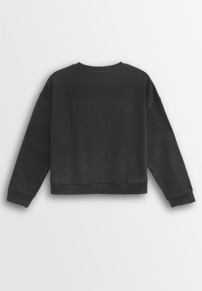 Women Long-Sleeve Sweatshirt - Black - 610256