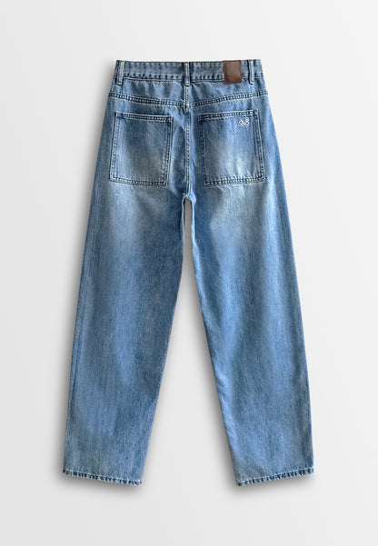 Women Mom Fit Long Jeans - Blue - 610412