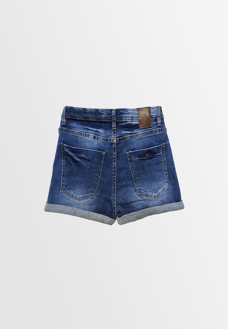 Women Short Jeans - Dark Blue - F3W897
