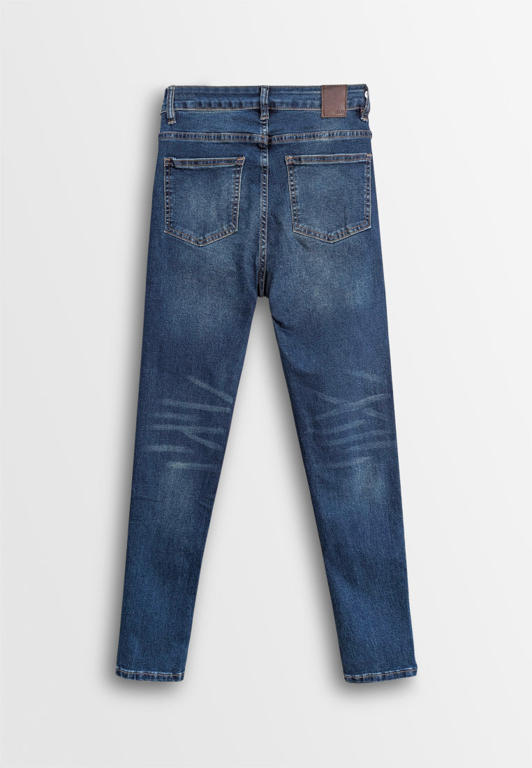 Women Skinny Fit Long Jeans - Dark Blue - 610245