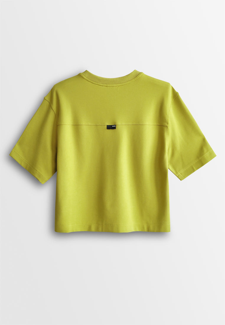 Women Short-Sleeve Fashion Tee - Dark Yellow - 510268