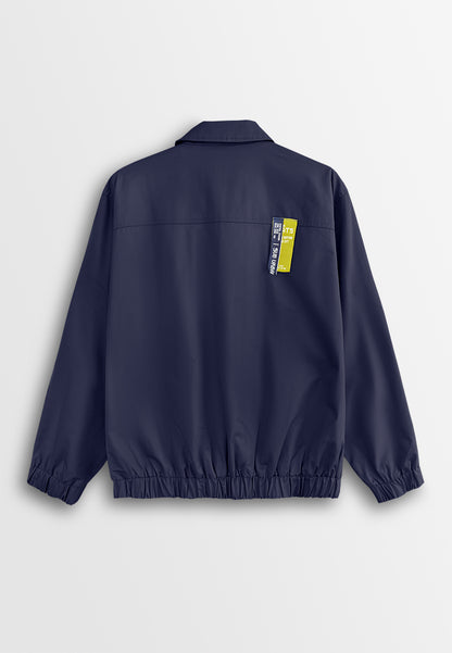 Men Oversized Bomber Jacket - Navy - 510262