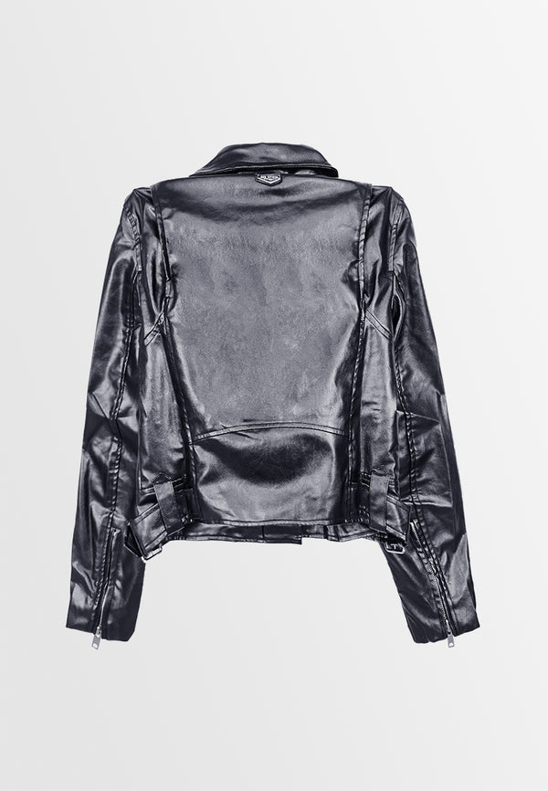 Women Leather Jacket - Black - M3W810