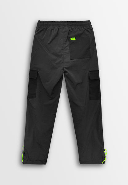 Men Wide Leg Long Pants - Black - 410217