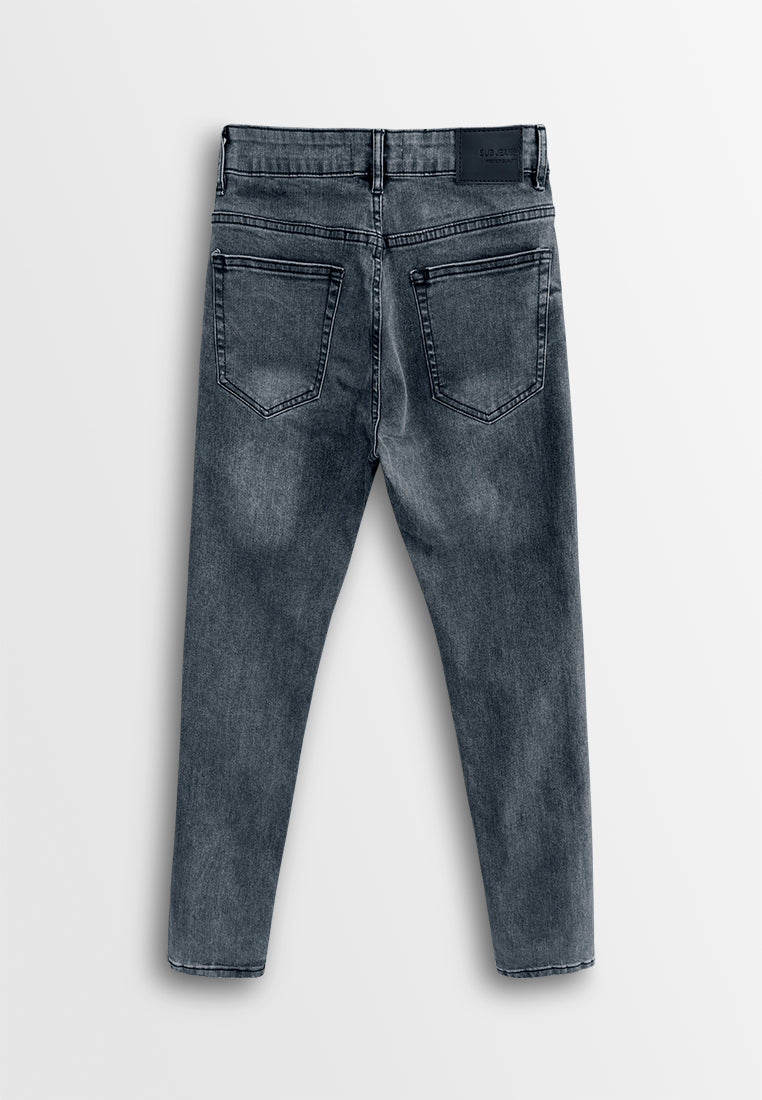 Men Slim Fit Long Jeans - Black - 610240