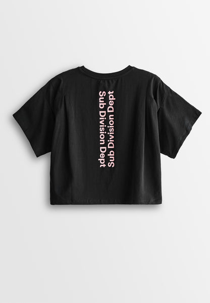 Women Short-Sleeve Fashion Tee - Black - 510058