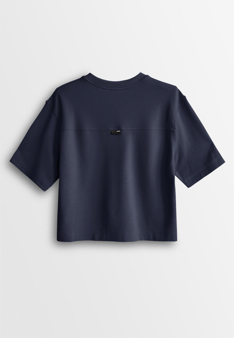 Women Short-Sleeve Fashion Tee - Navy - 510269