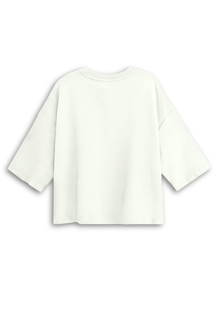 Women Oversized Fashion Tee - White - 610328