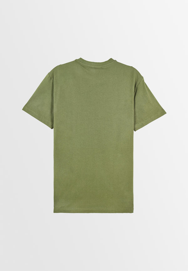 Men Short-Sleeve Basic Tee - Army Green - 310198