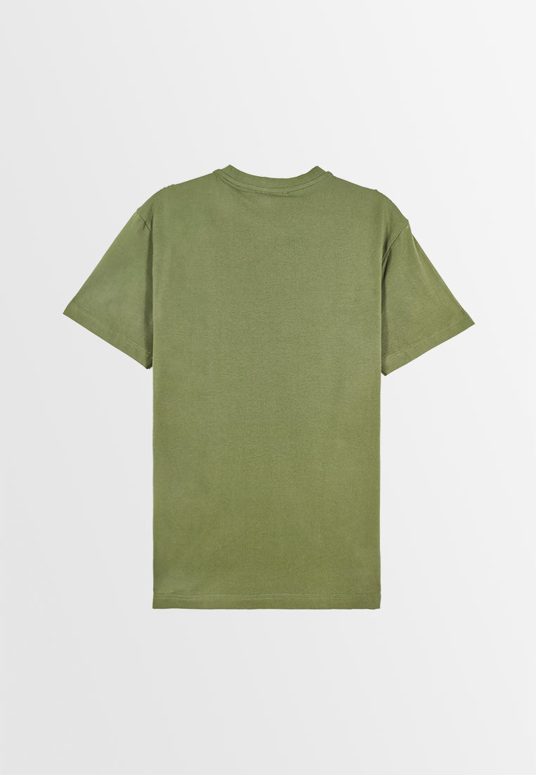 Men Short-Sleeve Basic Tee - Army Green - 310198