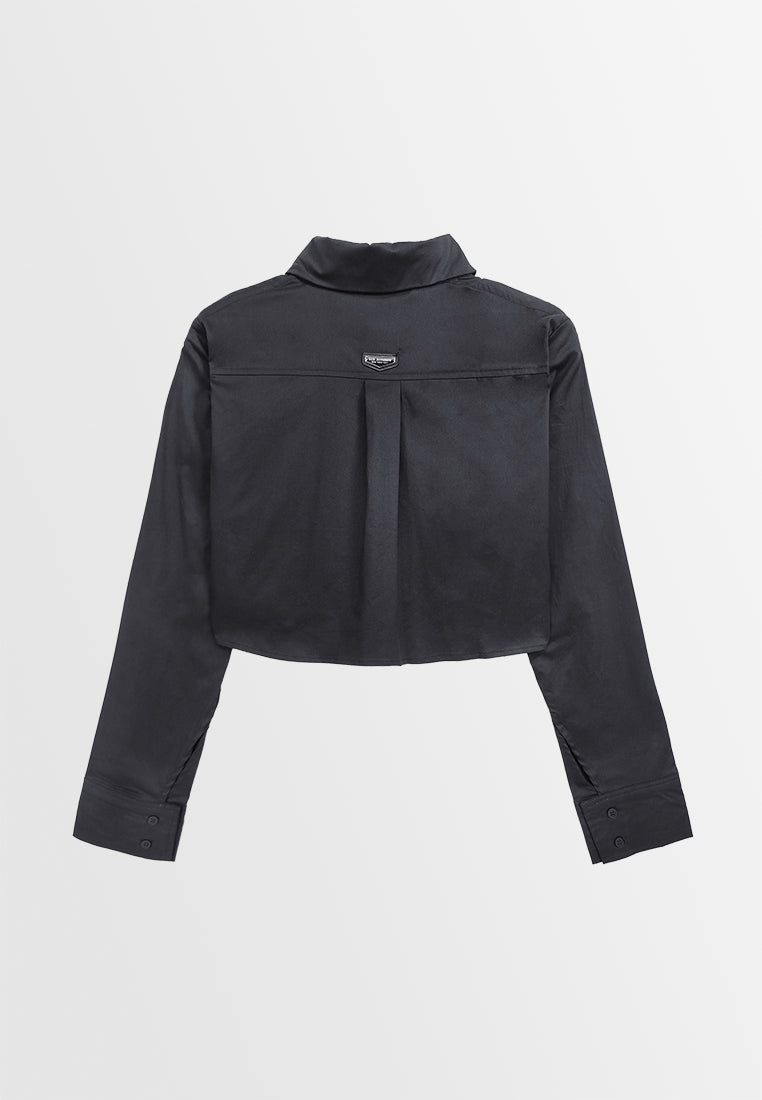 Women Long-Sleeve Shirt - Black - M3W799
