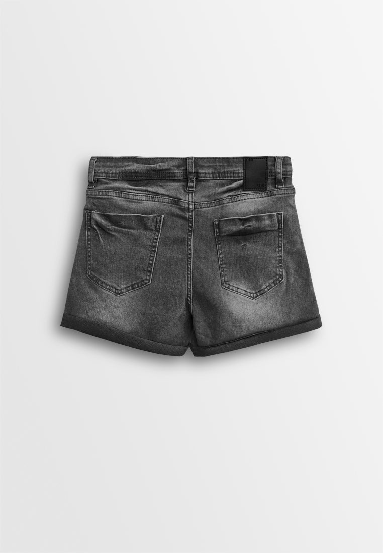 Women Short Jeans - Black - 610230