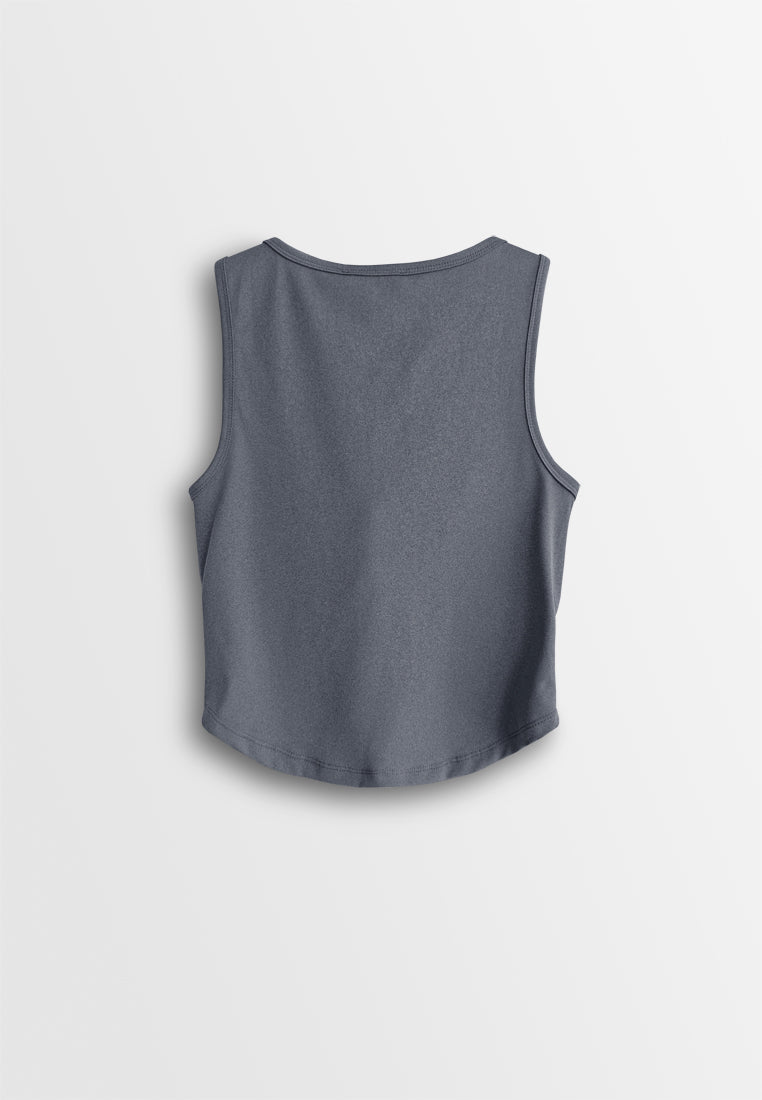 Women Sleeveless Integrated Bra Top - Blue - 610369