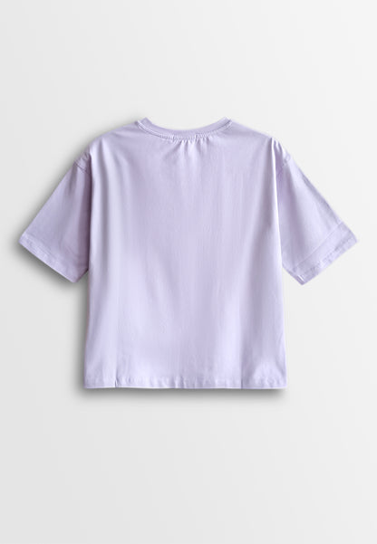 Women Short-Sleeve Fashion Tee - Purple - 510173