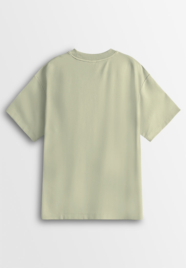 Men Oversized T-Shirt Short Sleeve - Light Grey - 610398