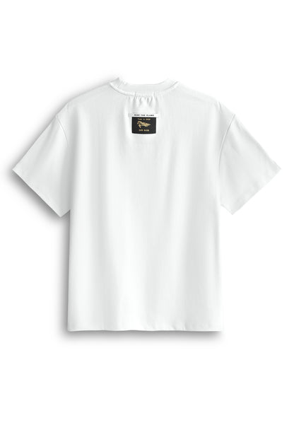 Men Oversized T-Shirt Short Sleeve - White - 510364