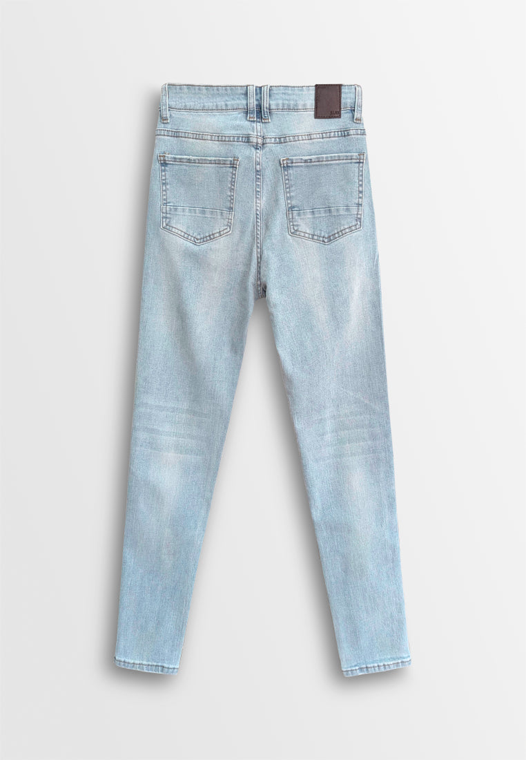 Women Skinny Fit Long Jeans - Light Blue - 610243