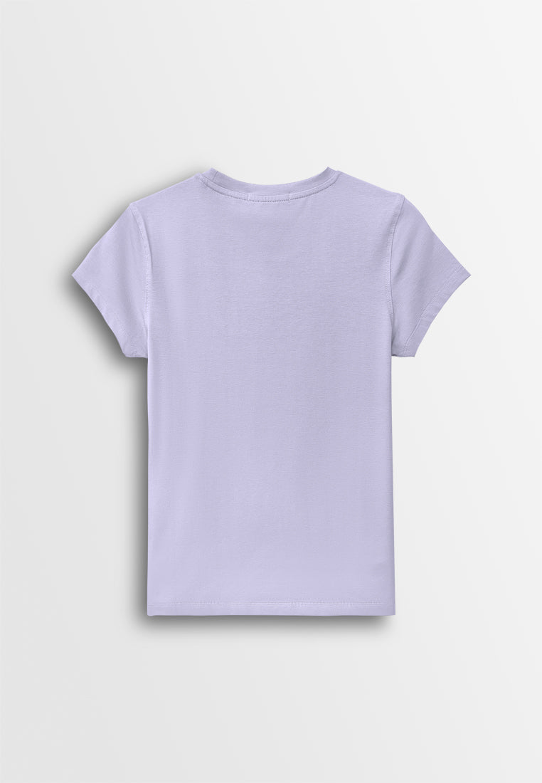 Women Short-Sleeve Graphic Tee - Purple - 610249