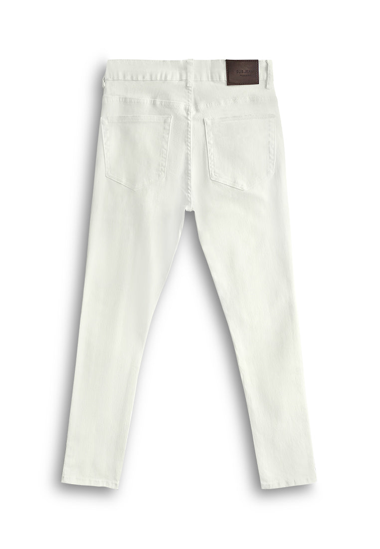 Men Slim Fit Long Jeans - White - 610294
