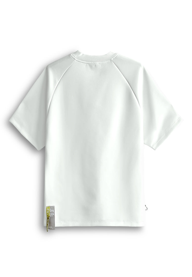 Men Oversized T-Shirt Short Sleeve - White - 510247