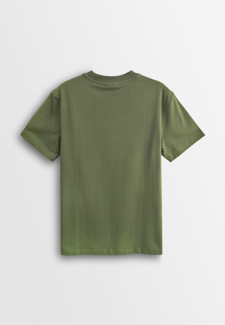 Men Short-Sleeve Graphic Tee - Army Green - 510058