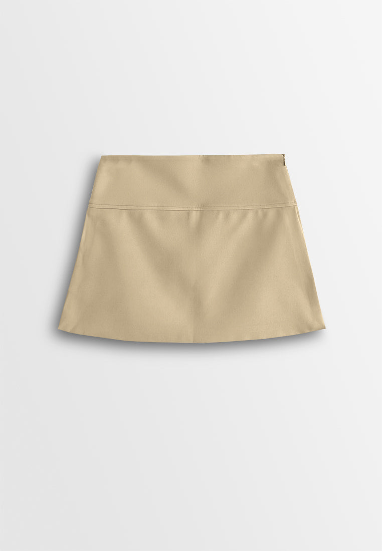 Women Short Skirt - Khaki - 610441