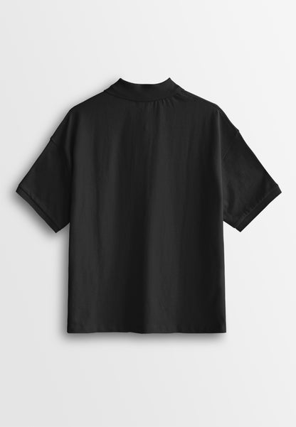 Men Short-Sleeve Fashion Polo Tee - Black - 510375