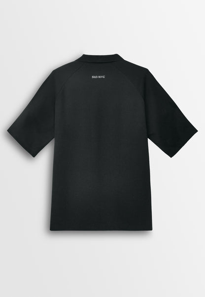Men Oversized Fashion Polo Tee - Black - 410209