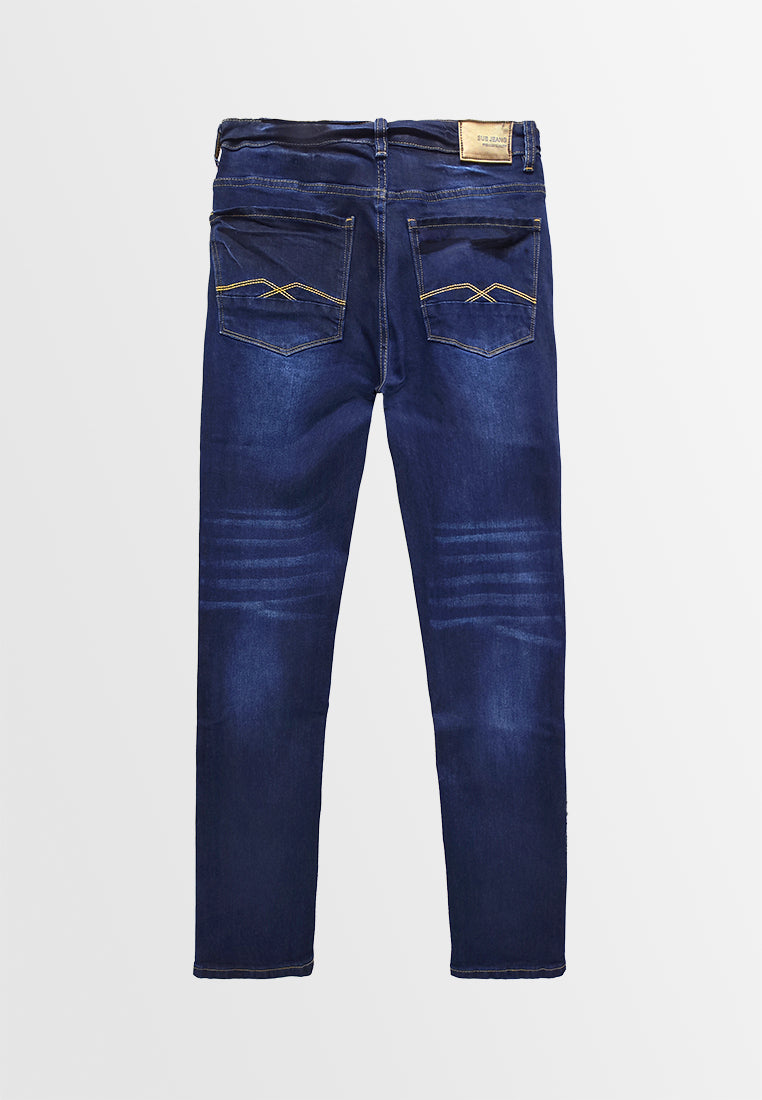 Men Slim Fit Long Jeans - Dark Blue - M3M986