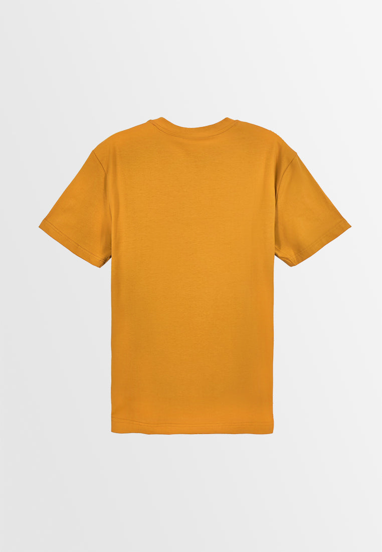 Men Short-Sleeve V-Neck Basic Tee - Dark Yellow - 310026