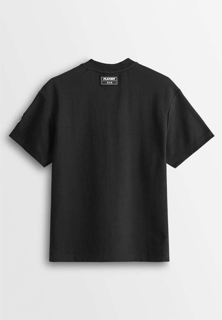 Playboy x SUB Men Oversized Fashion Tee - Black - 610286