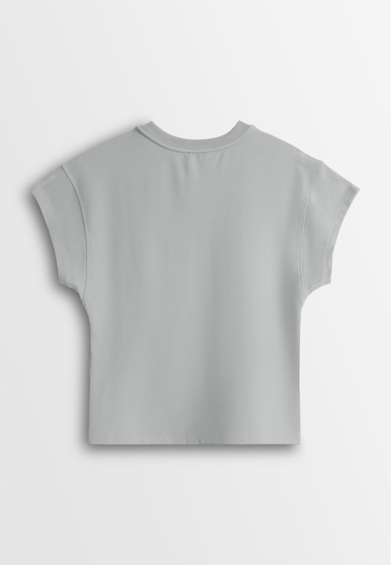 Women Sleeveless Fashion Tee - Grey - 610385