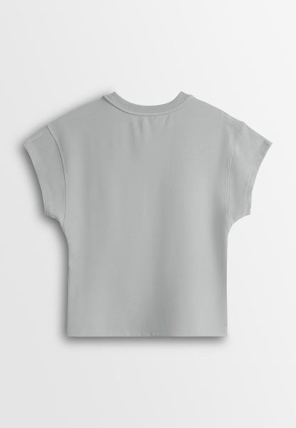 Women Sleeveless Fashion Tee - Grey - 610385