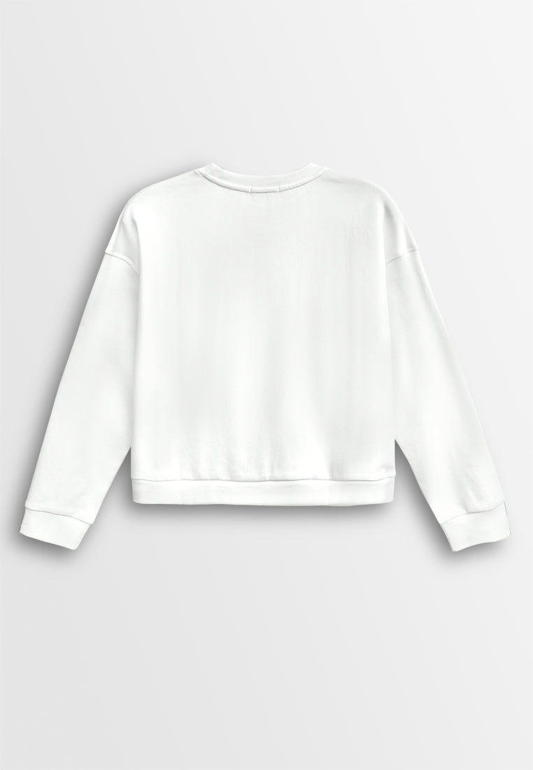 Women Long-Sleeve Sweatshirt - White - 610257