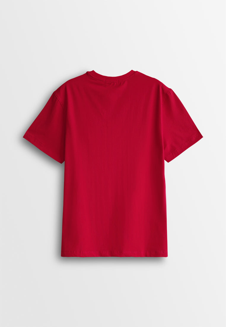 Men Short-Sleeve Basic Tee - Red - 410410