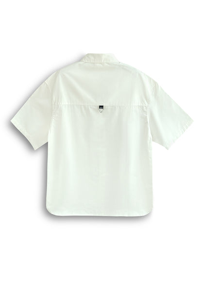 Men Oversized Short-Sleeve Shirt - White - 510251