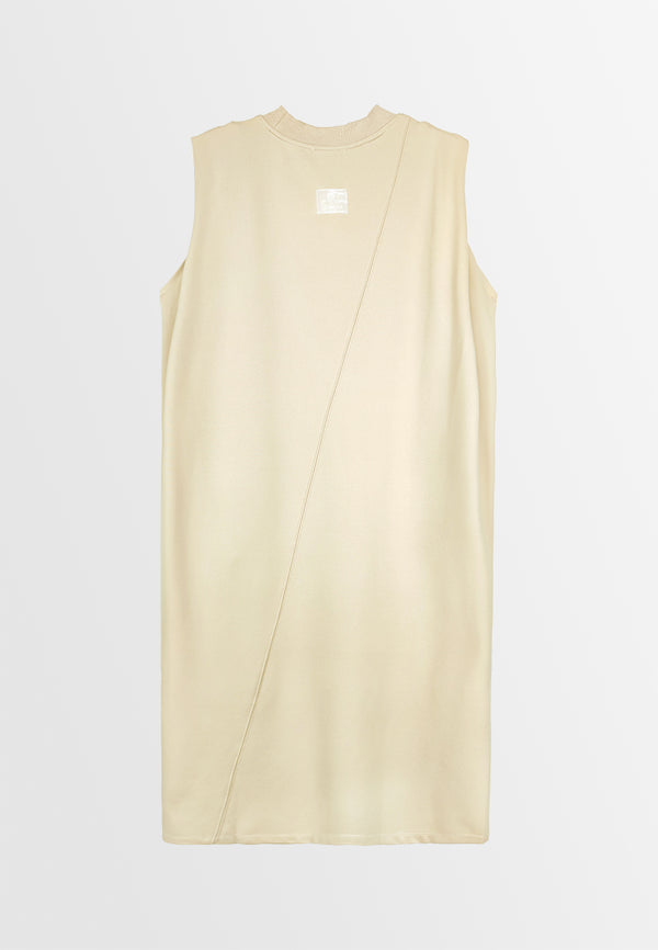 Women Sleeveless Dress - Khaki - 410079