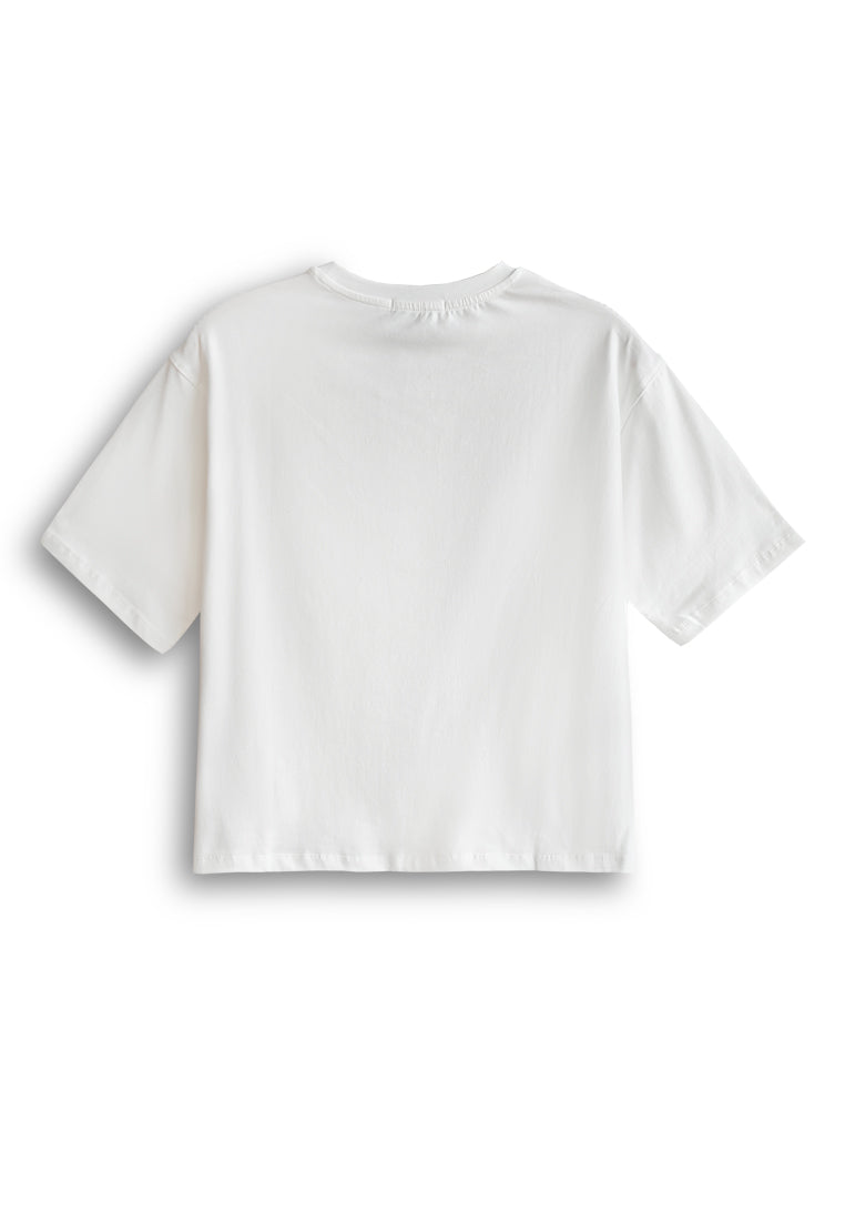 Women Short-Sleeve Fashion Tee - White - 610226