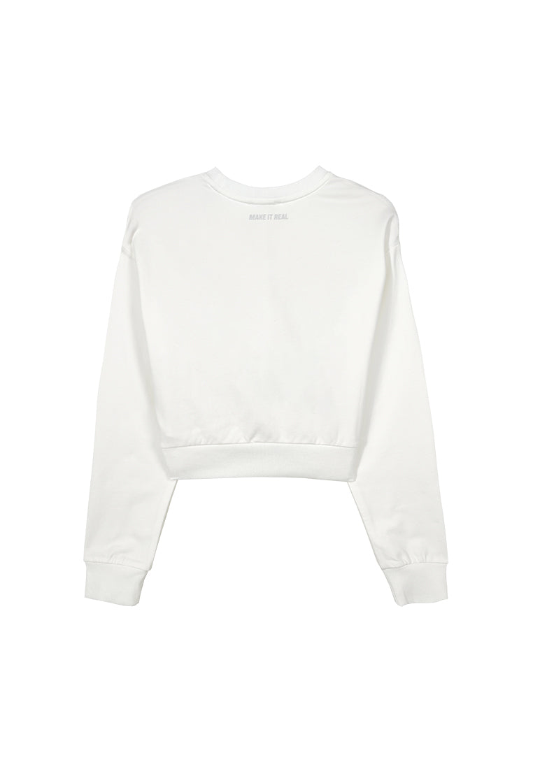 Women Long-Sleeve Sweatshirt - White - 310006
