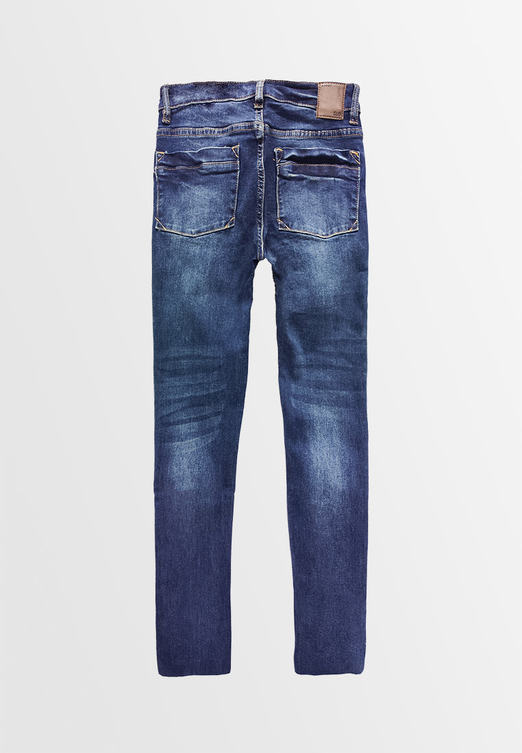 Women Skinny Fit Long Jeans - Dark Blue - 310059