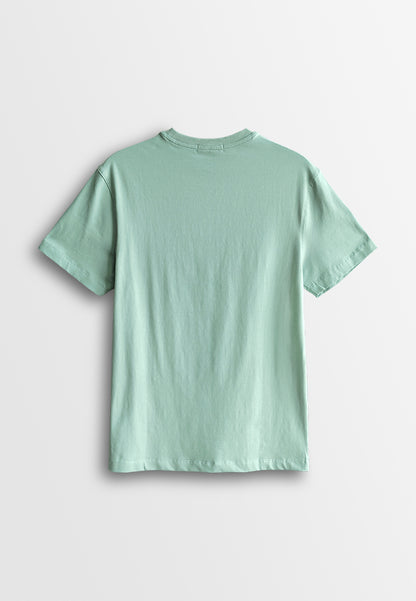 Men Short-Sleeve Plain Tee - Light Green - 510153
