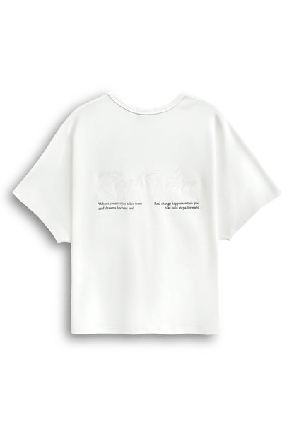 Women Short-Sleeve Fashion Tee - White - 610254