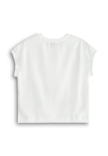 Women Sleeveless Fashion Tee - White - 610285