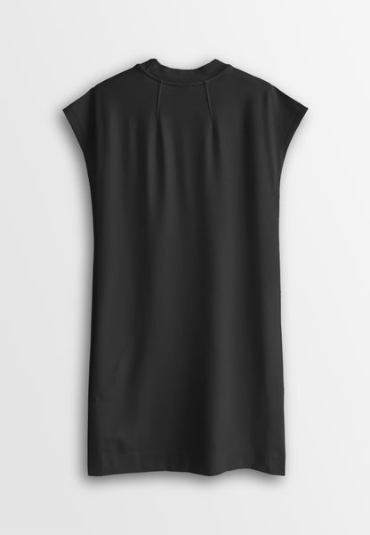 Women Sleeveless Midi Dress - Black - 610006