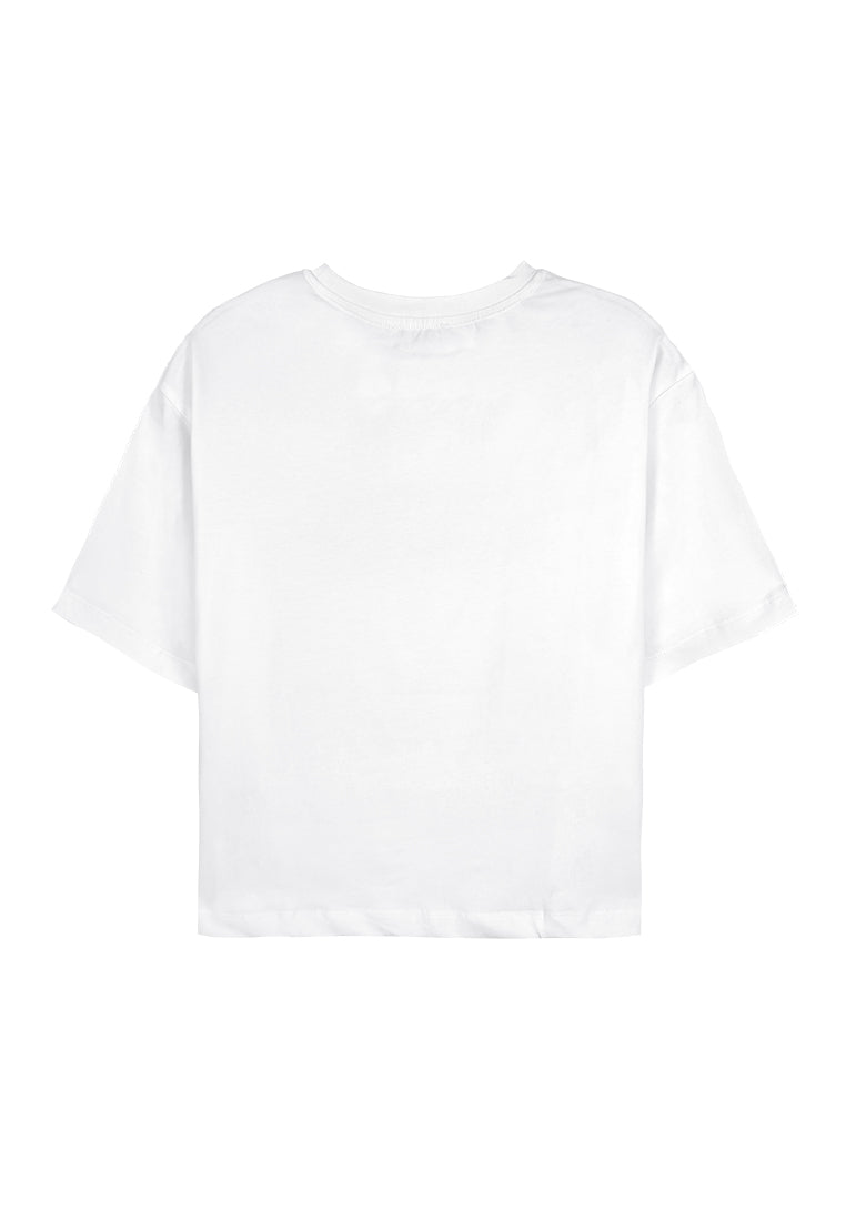 Women Short-Sleeve Fashion Tee - White - F3W865