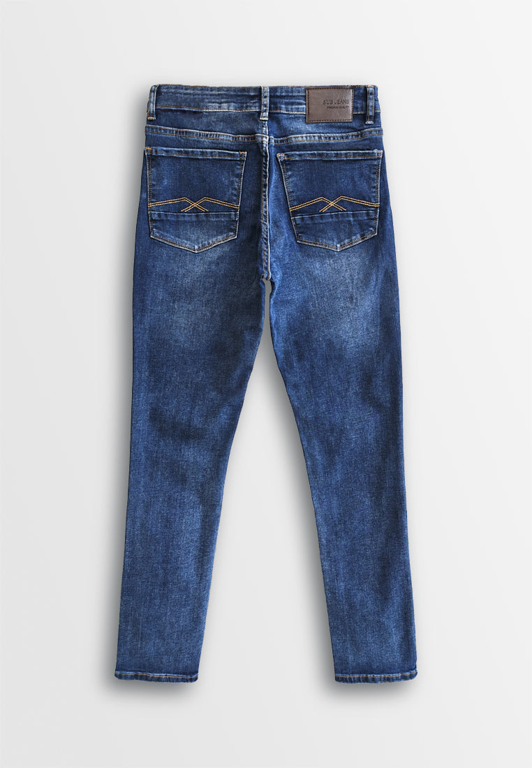 Men Slim Fit Long Jeans - Blue - 510098