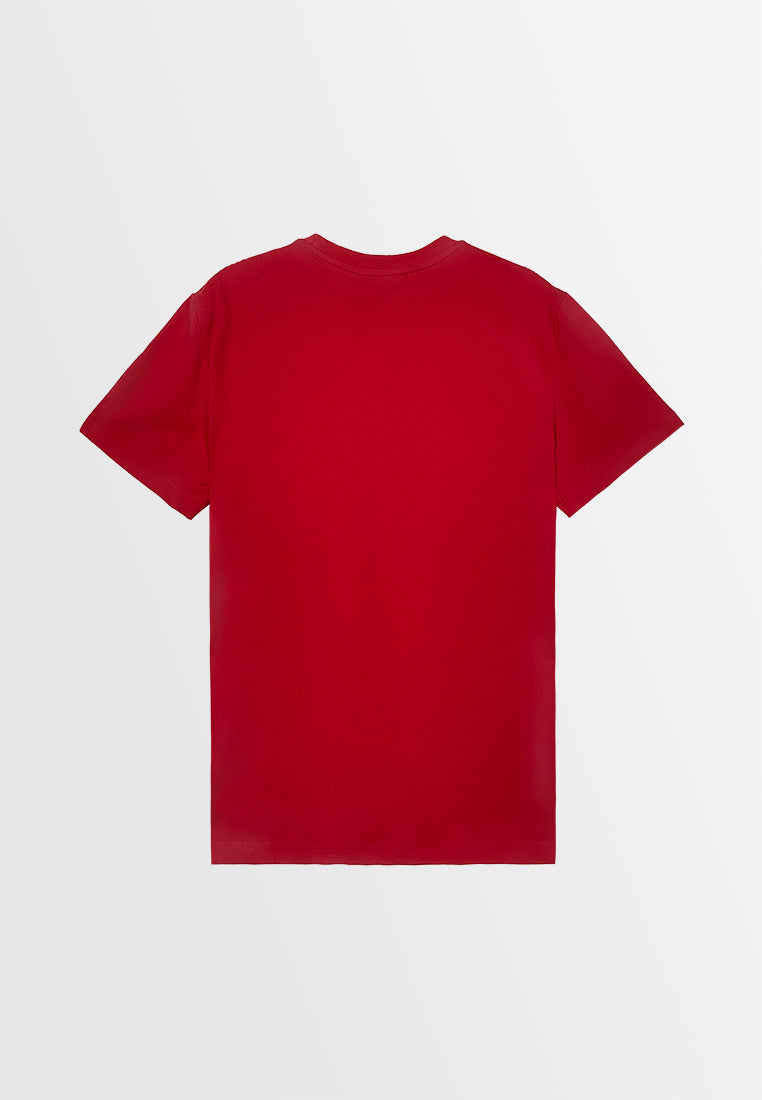 Men Short-Sleeve Graphic Tee - Red - 410024