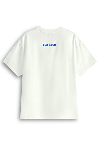 Men Oversized T-Shirt Short Sleeve - White - 610404
