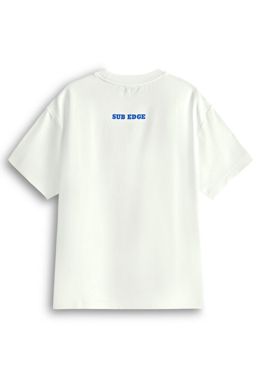 Men Oversized T-Shirt Short Sleeve - White - 610404