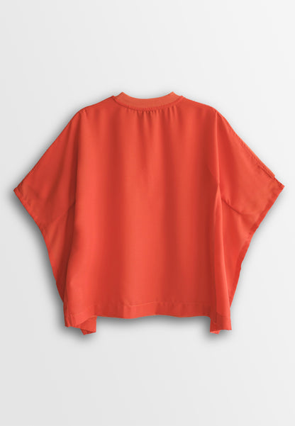 Women Short-Sleeve Fashion Tee - Orange - 410141